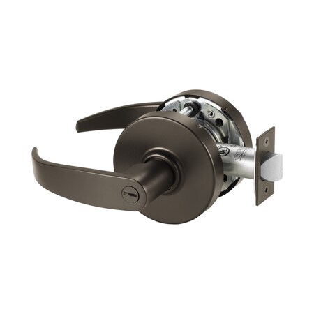 Sargent Privacy F76A Cylindrical Lever Lock Grade 1 with P Lever and L Rose with ASA Strike Dark 10XU65LP10BE