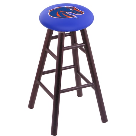 Holland Bar Stool Co Oak Counter Stool, Dark Cherry Finish, Boise State Seat RC24OSDC