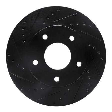 Dynamic Friction Co DFC Brake Rotor - Drilled and Slotted - Black 633-48034L
