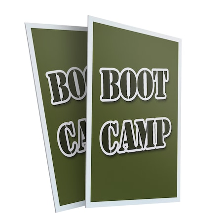 Signmission Boot Camp, Plastic Signs Only 24 Inch x 36 Inch, Corrugated Plastic, 2PK CSB-2436-2PACK-Boot Camp