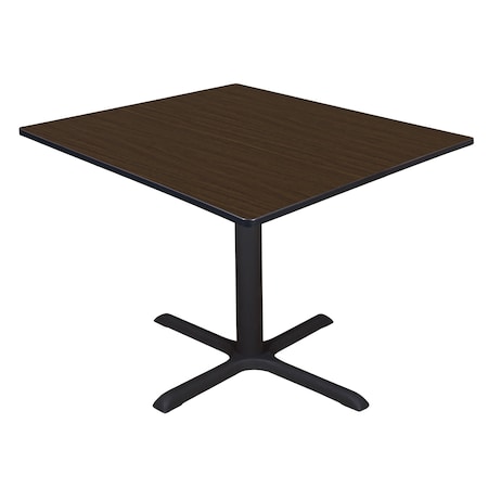 Regency Square Cain Large X-Base Breakroom Table, 48 in W, 48 in L, Neo Walnut TB4848NW