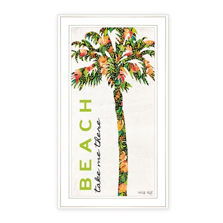 Homeroots Beach Take Me There White Framed Print Wall Art 529788