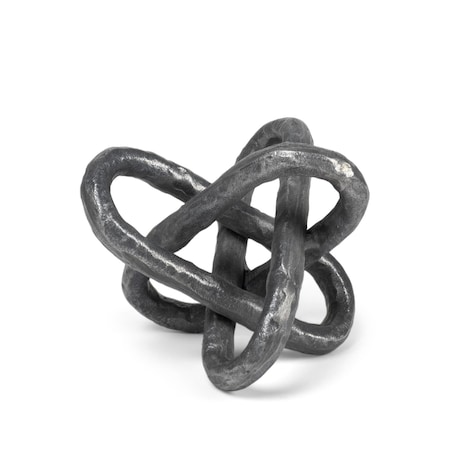 Homeroots Petite Silver Metal Chain Link Sculpture 392464