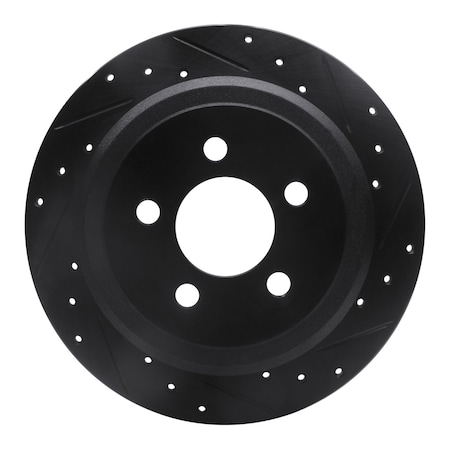 Dynamic Friction Co DFC Brake Rotor - Drilled and Slotted - Black 633-42019R