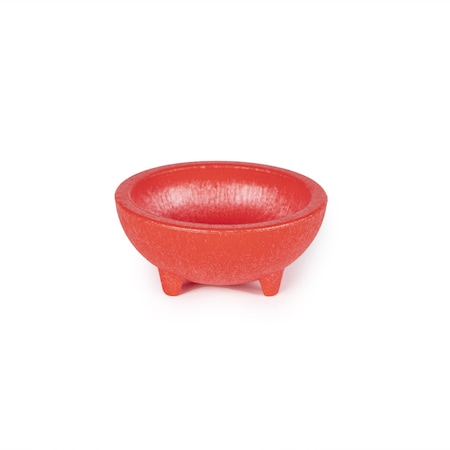Hs 4 oz. Molcajete Chico Salsa/Condiment Server, Red Chile, 24 each/case NHS1008RC