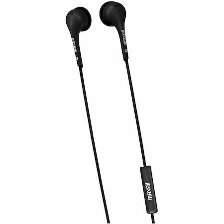 Maxell On-Earbud with MIC - Mini-phone (3.5mm) - Wired - Earbud - In-ear - 6 ft Cable - Black 199930