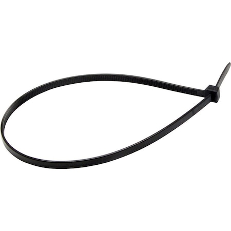 Cable Wholesale Cable Tie, 12 in L, Black, Nylon, 40 lb Strength, 100 PK 30CV-00191BK