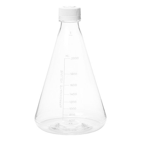 Zoro Select Plastic Flasks, Colorless, PK4 UNERFLSPETG2000