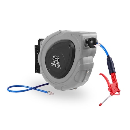 Queue Solutions Air Hose Reel, Gray, 65 ft AHR-1/4-GY-65