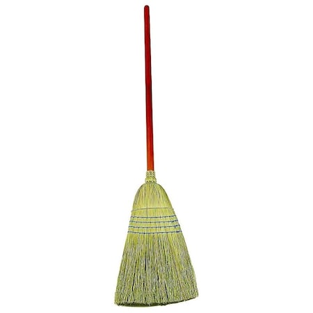 Rubbermaid Warehouse Broom, 12 in Sweep Face, Corn Fiber Bristle, 58-1/4 in L, Lacquered/Stained Handle FG638300BLUE