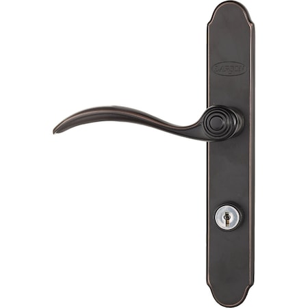 Larson QuickFit Aged Bronze Die-Cast Metal Locking Storm Door Curved Leverset 20297857