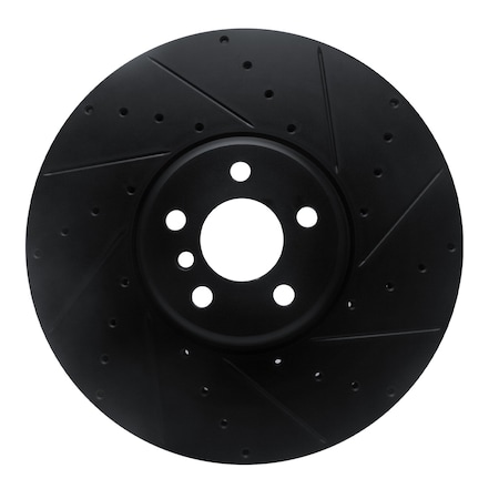 Dynamic Friction Co DFC Brake Rotor - Drilled and Slotted - Black 633-31131D