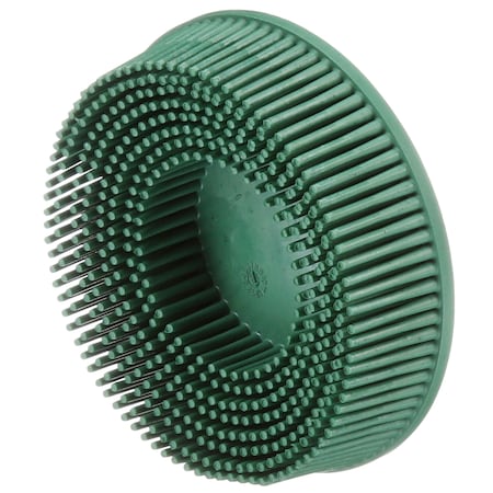Scotch-Brite Roloc Bristle Disc, RD-ZB, 07526, 50, TR, Green, 76 mm, DSI Insert, 840PK 7100138305