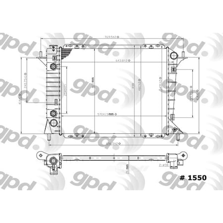Global Parts Distributors Radiator 1550C