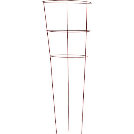 Panacea 42'' Red Powder Coat Galvanized Welded Wire Tomato Cage 83811