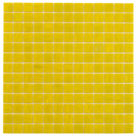 Apollo Tile Celestial 12 in. x 12 in. Glossy Canary Yellow Glass Mosaic Wall and Floor Tile 20 sqft/case, 20PK APLST88YL307A