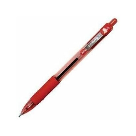 Zebra Pen ZGrip Retractable Ballpoint Pens, Red, 12PK ZEB22230