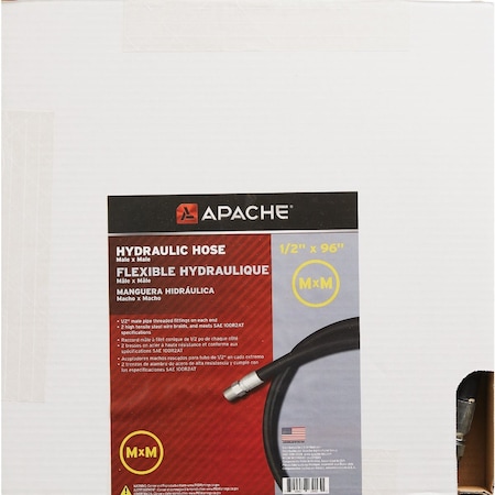 Apache 1/2'' x 96'' Male to Male Hydraulic Hose 98398330