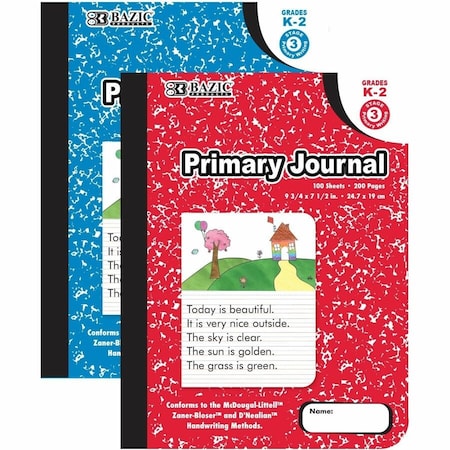Bazic Products Bazic 5053 100 Ct. Primary Journal Marble Composition Book Case of 48 5053