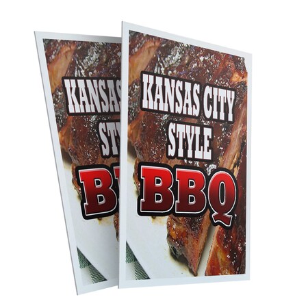 Signmission Kansas City Style Bbq, Plastic Signs Only 24 Inch x 36 Inch, Corrugated Plastic, 2PK CSB-2436-2PACK-Kansas City Style Bbq