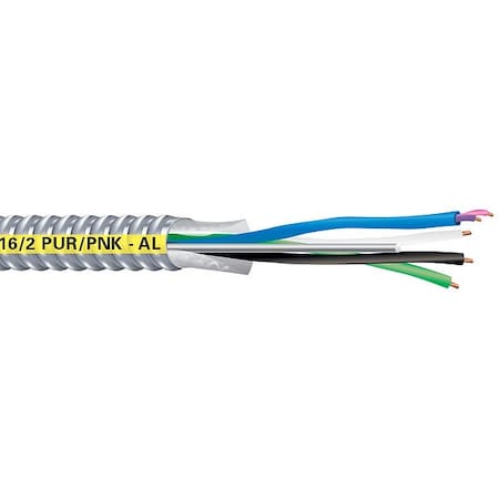 Southwire Metal Clad Building Cable, MC, 12 AWG, 2C with Ground C, Green, Aluminum, Solid, Stranded, 600V AC 59225901