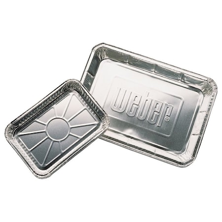 Weber Drip Pan, 812 in L, 6 in W, Aluminum 6415