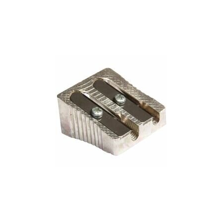 Baumgartens Pencil Sharpener Dual Hole SILVER (MR-2110) - Handheld - 2 Hole(s) - 0.6in Height x 0.9in Width - MR2110