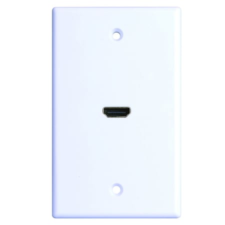 Monster Cable Just Hook It Up White 1 gang Plastic HDMI Wall Plate 140013-00