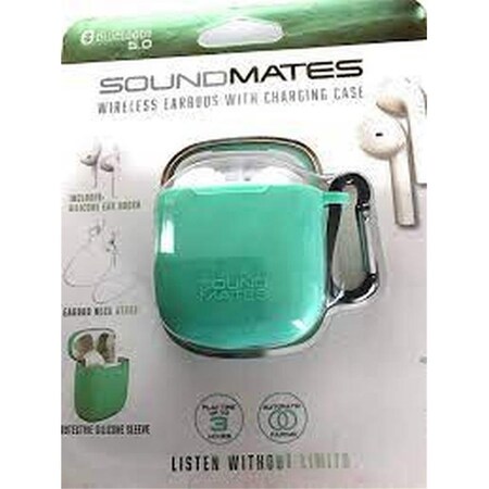 Tzumi Wireless Charging Earbuds, Mint 6952JCPMINT