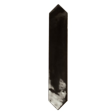 Apollo Tile Festa 1.7 in. x 9.6 in. Glossy Black Ceramic Picket Wall and Floor Tile 2.37 sq. ft./case, 23PK PCD88GRTGLA