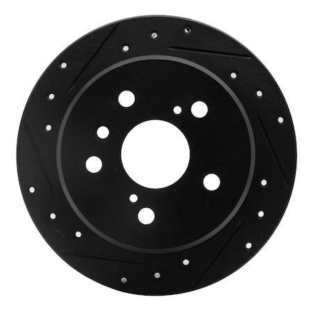Dynamic Friction Co DFC Brake Rotor - Drilled and Slotted - Black 633-76054L