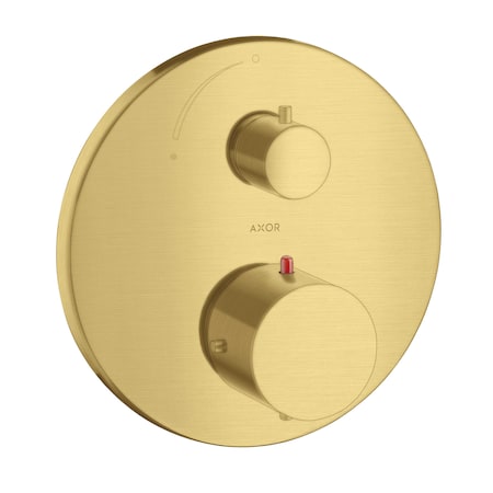 Axor Starck Thermostatic Trim with Volume Control in Brushed Gold Optic 10700251