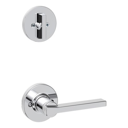 Kwikset Casey Lever with Round Rose Interior Single Cylinder Handleset Trim for Both 800 and 687 966CSLRDT-26.UNIV