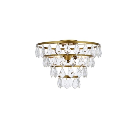 Lighting Business 16 in. Ella Flush Mount in Brass LI2954412