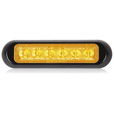 Maxxima Warning Light, LED, Amber, 1/2" L, 5-3/5" W M20389YCL