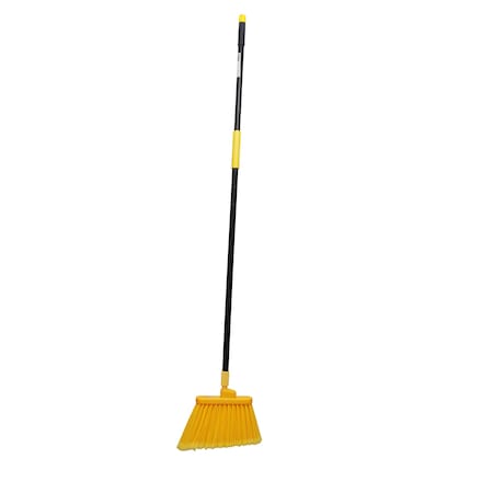 Kleen Handler Angle Broom, Stiff Flagged Bristles, 61in Extendable Handle for Hard Floors BLHD-ANBR-EXH-1