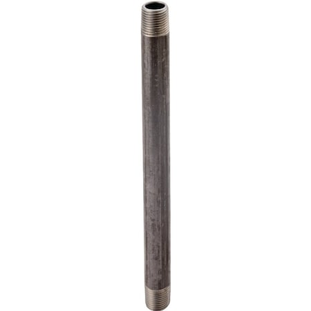 Prosource Pipe Nipple, 1-1/4 in, Male, Steel, SCH 40 Schedule, 5 in L 11/4X5