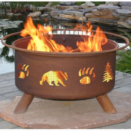 Patina Products F107 Bear & Trees Fire Pit F107