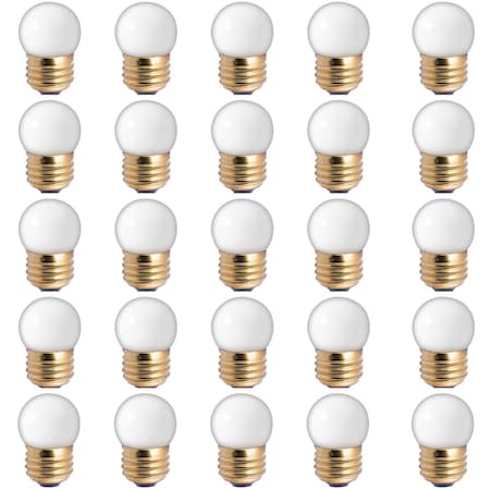 Bulbrite 7.5-Watt S11 Ceramic White Dimmable Warm White Light Incandescent Light Bulb, 25PK 861037