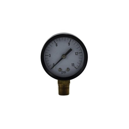 Midland Industries GAUGE PRESS PNEU 2IN 0 TO 15PSI 1/4IN 80001