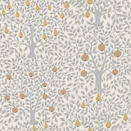 A-Street Prints Pomona Light Grey Fruit Tree Wallpaper 2948-33012