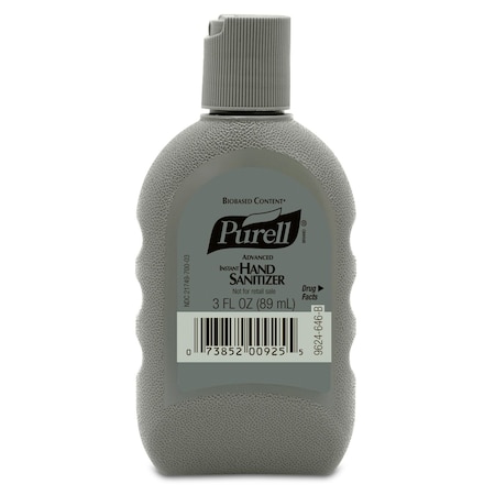 Purell Hand Sanitizer Biobased Gel 3oz Rugged Portable Bottle, PK24 9624-24
