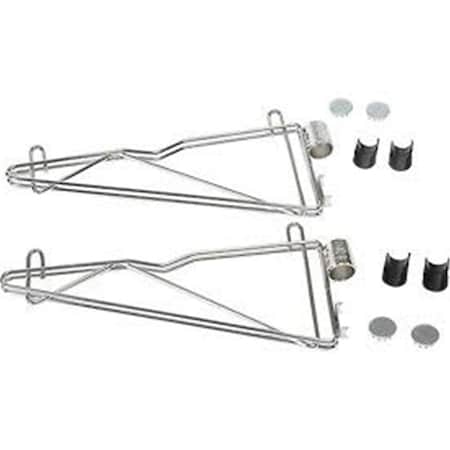 Nexel 14 in. Adjustable Single Shelf Bracket, Chrome PS14C