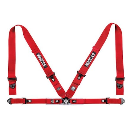 Sparco 3 to 2 in. 4-Point Competition Belt Harness, Red 04716M1RS
