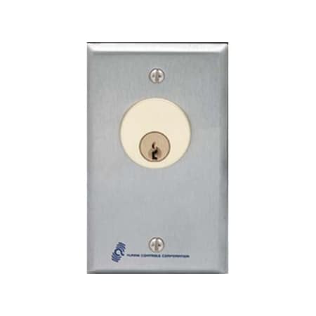 Alarm Controls MCK4 Single Gang SPDT Momentary Keyswitch Satin Stainless Steel MCK4