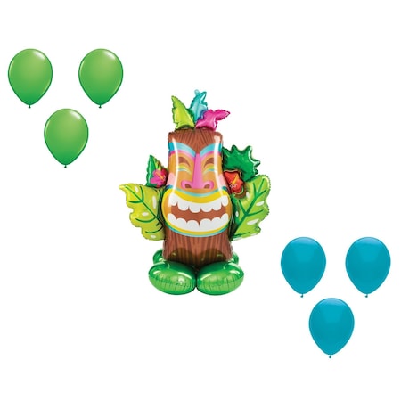 Loonballoon 53 Inch Airloonz Tiki Air-Fill Balloon Medium Shape Set 6x latex 96245
