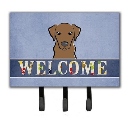 Carolines Treasures Chocolate Labrador Welcome Leash and Key Holder BB1420TH68