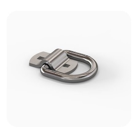 Austin Hardware D-RING + CLIP BOLT ON 0.500 INCH 12000 LBS ZINC CLEAR BOLT ON LR-0500-R1-BO1-ZN