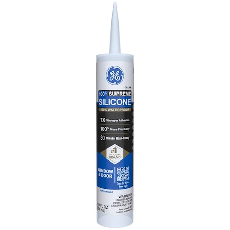 Ge Supreme Clear Silicone Window and Door Sealant 10.1 oz 2709106