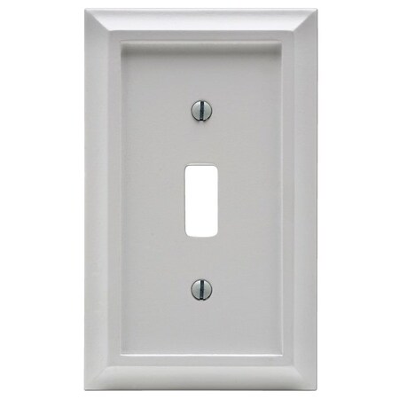 Amerelle Wallplate, 1 -Gang, Wood, White 2040TW
